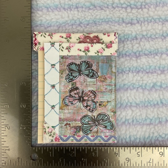 Handmade 10 piece stationary set paper & fabric mixed media - Picture 16 of 16